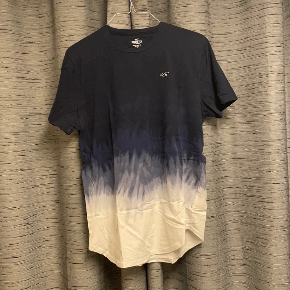 Men’s Hollister Navy/White Ombré Shirt